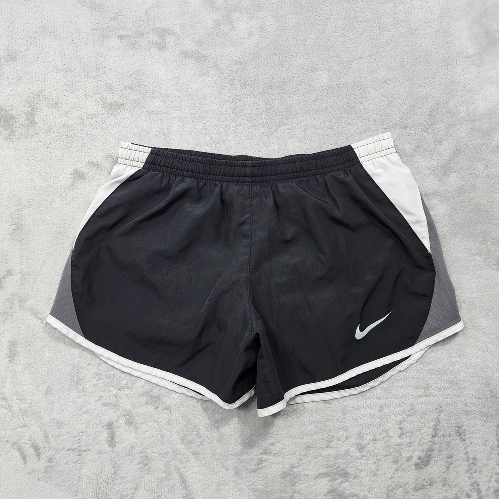 Nike Shorts Womens S Black Gray Dri-FIT Tempo 3" Lined Running Athletic Gym